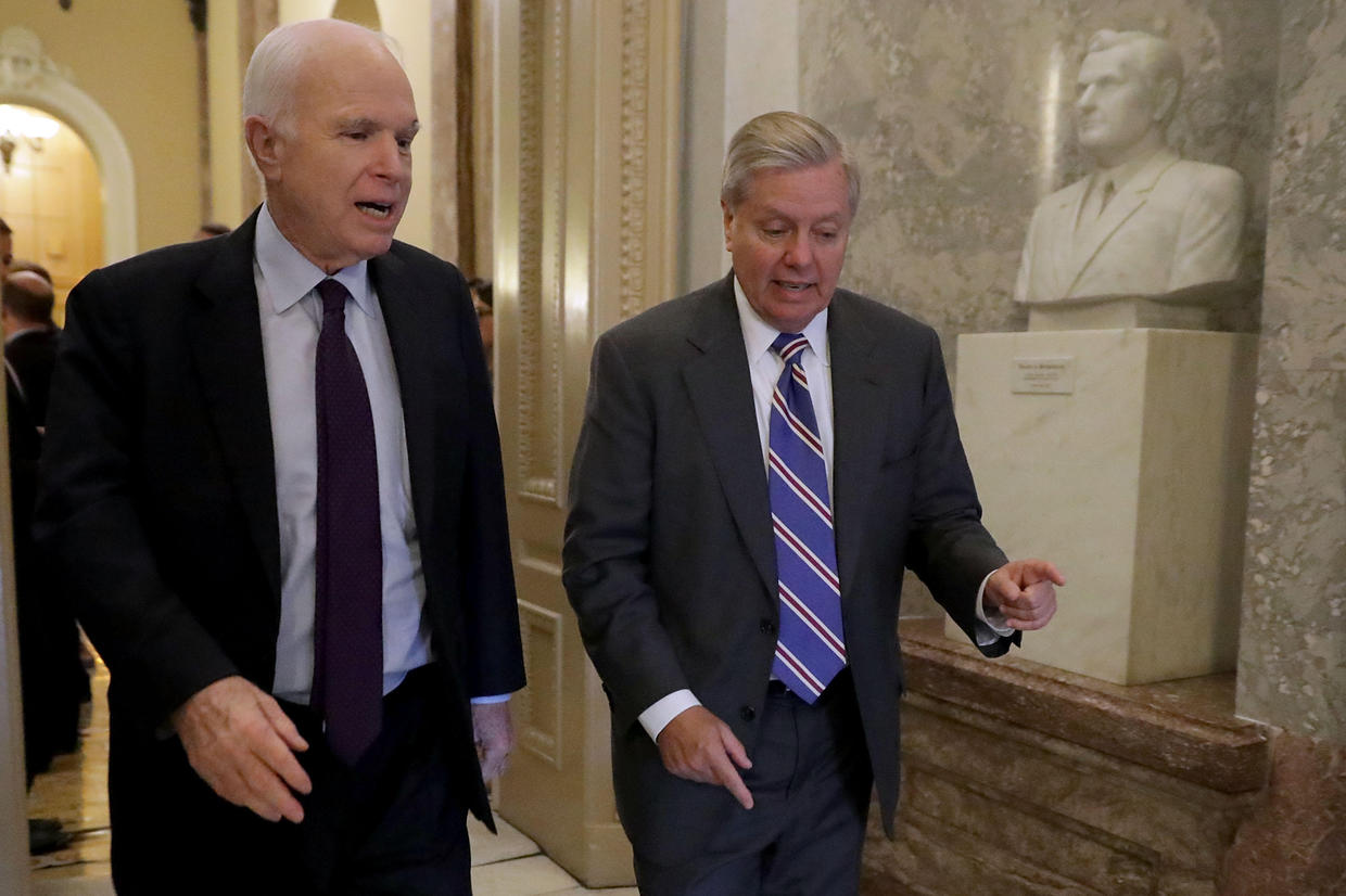 Sens. McCain and Graham walk the capitol